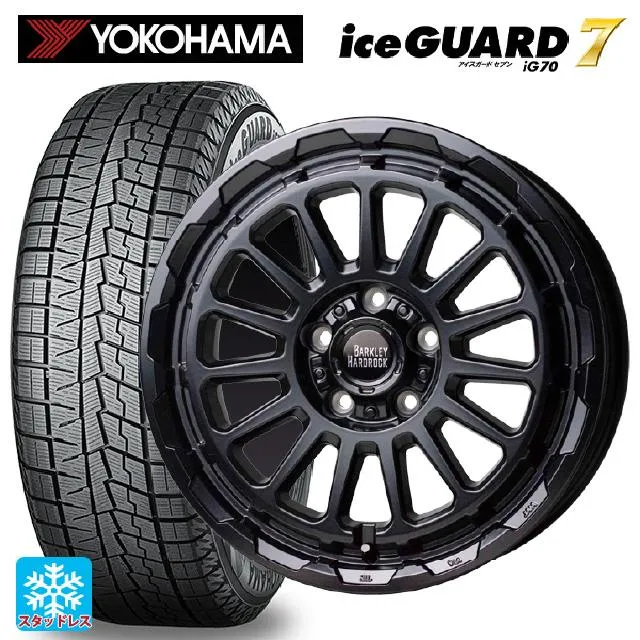 送料無料 スタッドレスタイヤホイールセット 2025年製 215/60R17 96Q ヨコハマ アイスガード7(IG70) ホットスタッフ バークレイ