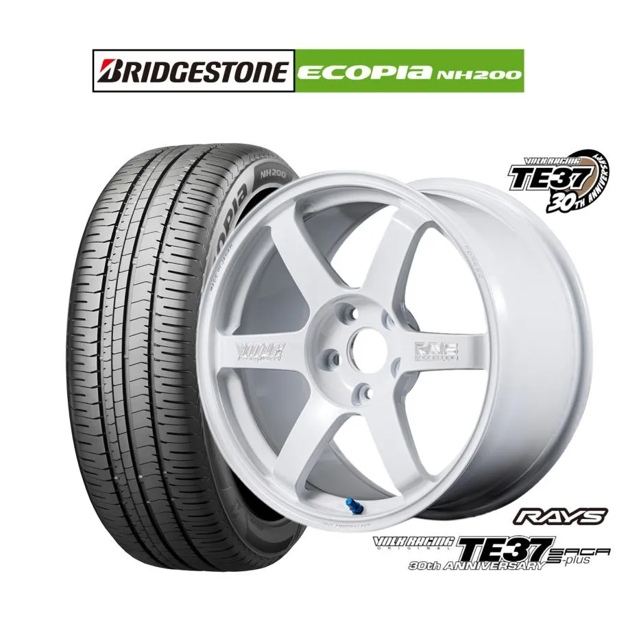 サマータイヤ ホイール4本セット レイズ ボルクレーシング TE37 サーガ S-plus 30TH MACHINING Ver. ブリヂストン ECOPIA エコピア NH200 225/45R17