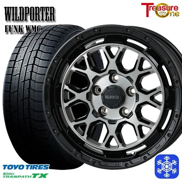 90ノア 205/60R16インチ TOYO トーヨー ウィンター トランパス TX 5H114.3 スタッドレスタイヤホイール4本セット ワイルドポーター ファンク WMC BP/BC