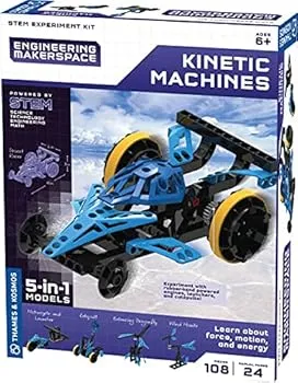 【中古】Thames \u0026 Kosmos Engineering Makerspace Kinetic Machines Science Experiment Kit.