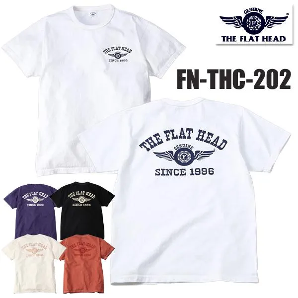 フラットヘッド THE FLAT HEAD  Tシャツ FN-THC-202 半袖 カットソー 3本針の1本外し 丸胴 TEE 両面 アメカジ バイカー 日本製 メンズ 2026年 春夏 新作