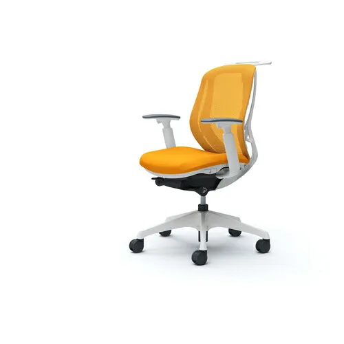 オカムラ ＯＫＡＭＵＲＡ シルフィー 可動肘 背メッシュ ロー ホワイトボディ ハンガー有 ランバー無 樹脂脚 【品番：C682XW-FMR8】