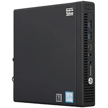 【中古】中古パソコン HP EliteDesk800 G2 DM Windows10 デスクトップ 極小  Core i5 6600T 2.7(～最大3.5)GHz MEM:8GB SSD:256GB 光学ドライブ非搭載 Wi
