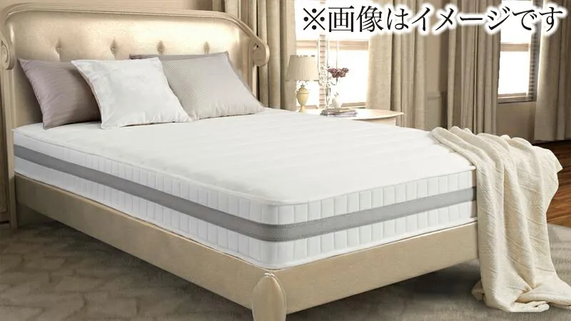 日本人技術者設計 超快眠マットレス 抗菌・防臭・防ダニ〔EVA〕エヴァ ホテルプレミアム ボンネルコイル 硬さ：かため キング  ホワイト【北海道・沖縄・離島配送不可】