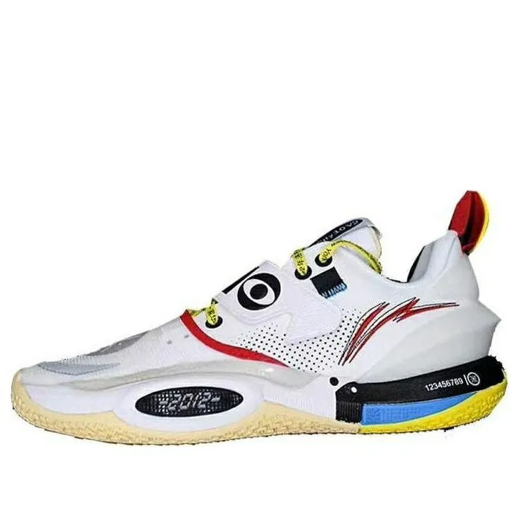 リーニン ウェイド シティ 白色 ホワイト 黒色 ブラック 黄色 イエロー OLESTAGE MARSHMALLOW スニーカー メンズ LI-NING WADE ALL CITY 10 LOW X ABAS173-4 / WHITE BLACK YELLOW