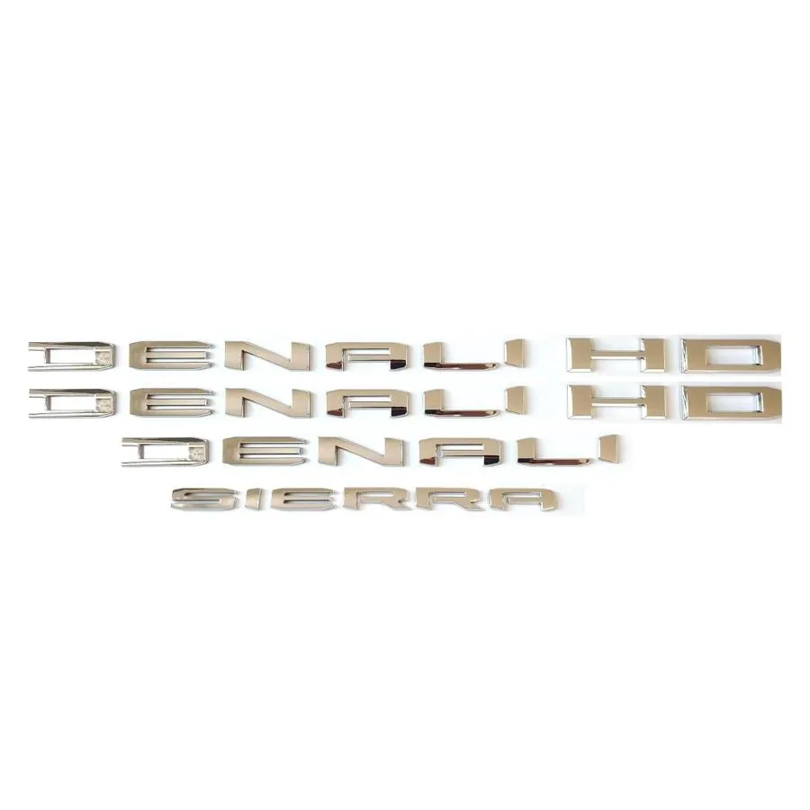 【並行輸入品】4個セット 19 23 デナリ DENALIHD シエラ エンブレム 3D 文字 バッジ ネームプレート ステッカー デカール 交