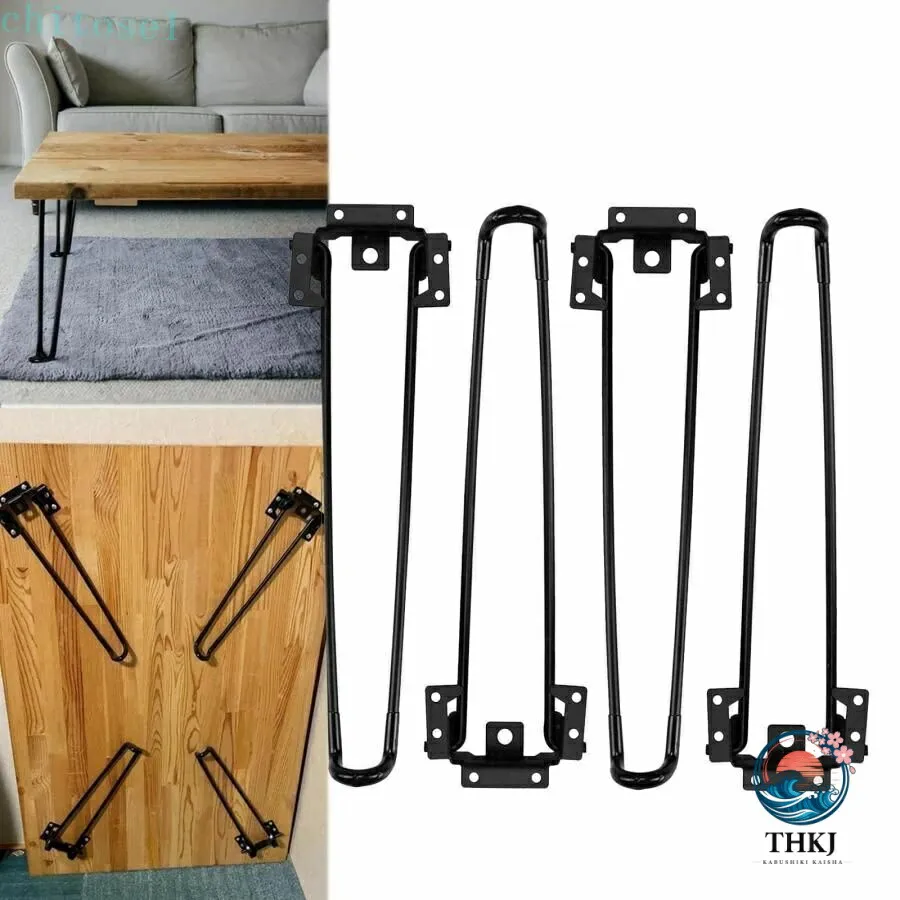 【全品2点で5%OFF】折りたたみ脚 4 本 DIY 金具 テーブル脚 アジャスター付きアイアンレッグ テーブル脚 高さ 20 50 60 72cm 折り畳み式 脚