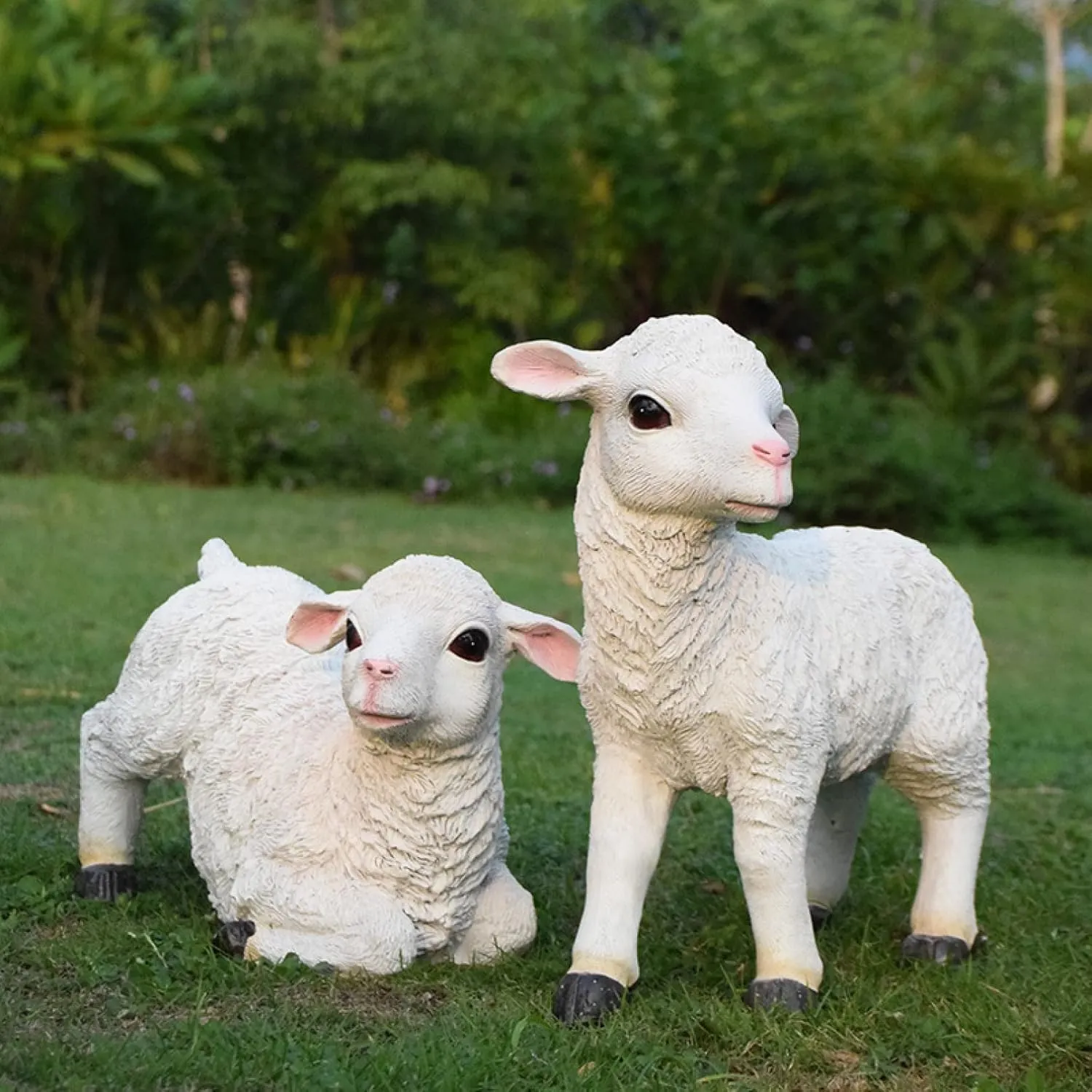 庭オブジェ F 庭の飾り 屋外 動物 庭の彫像 羊 かわいいい ガーデンオーナメント ひつじ 置物 樹脂製 庭彫刻の装飾 ガーデンオブジェ タイプ 玄関 池 かえる飾り 蛙 装飾 庭アート飾り 屋外の