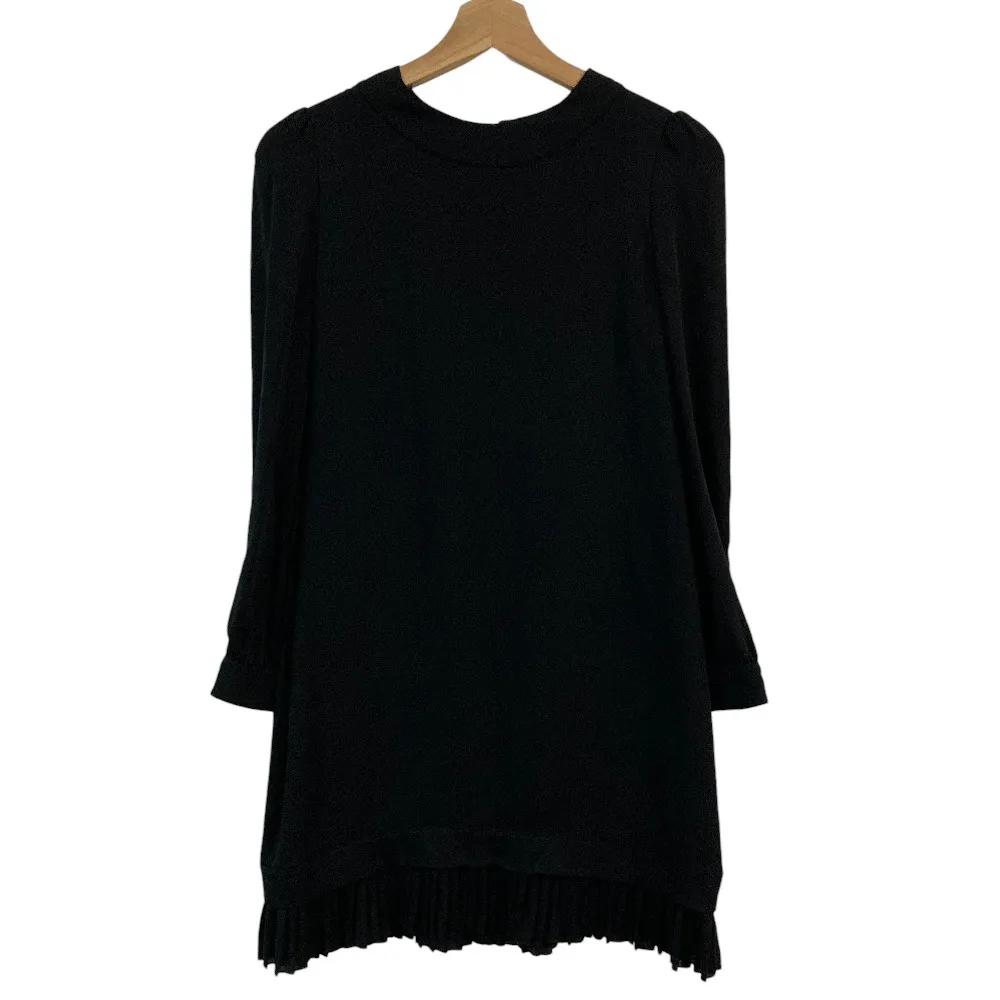 【中古】美品 DSQUARED2 ディースクエアード NIGHT プリーツ フリル ワンピース サイズ38 ブラック レディース Luxs ブランド古着のリュクス