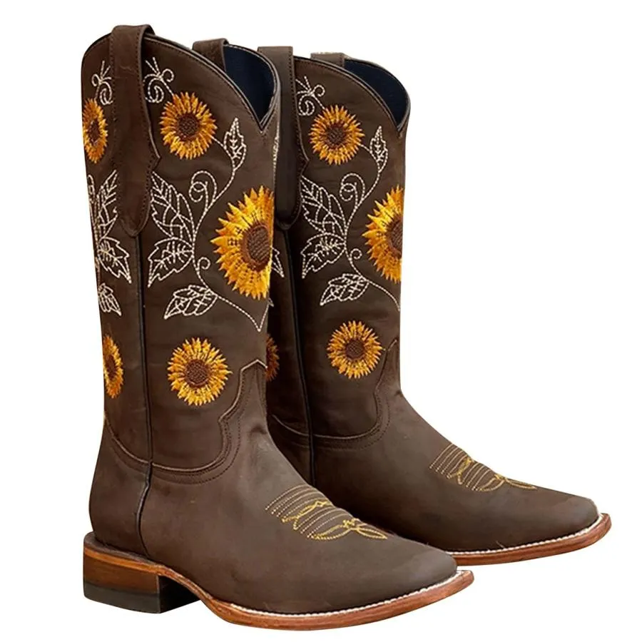 【並行輸入品】Gibobby Cowgirl Boots for Girls Ankle Boots for Women Black Wome