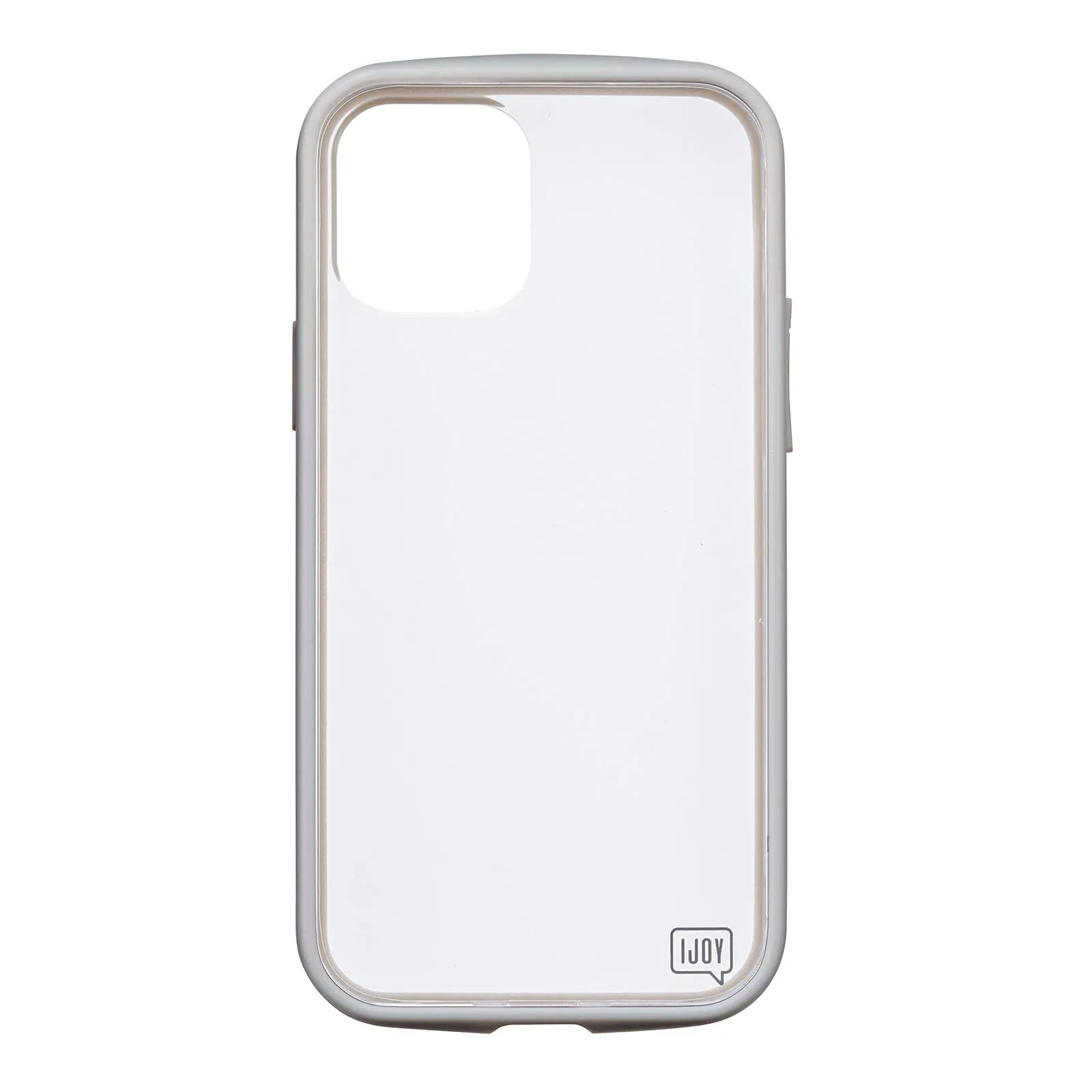 【公式】iPhone12 iPhone12Pro 対応 IJOY 全面保護 保護フィルム付き 耐衝撃 衝撃吸収 クリア 透明 ストラップホール ワイヤレス充電 クリアグレー