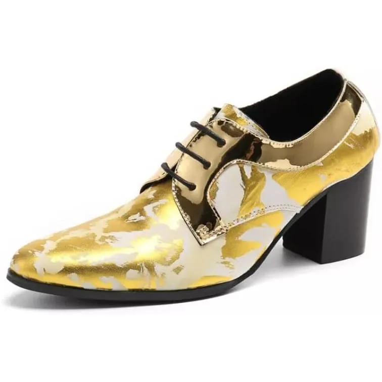 【並行輸入品】Rui Landed Formal Loafer Dress Oxford for Men Lace Up Derby High Hee