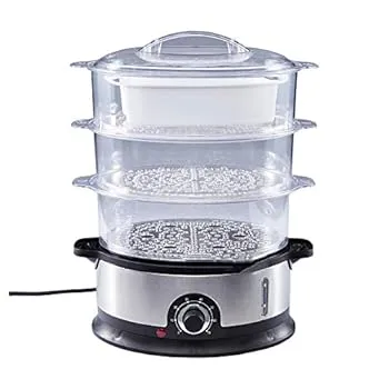 【中古】【未使用】FUZHCY(たけち) 家庭用電気蒸し器多機能蒸し器ポット自動電源-3層大容量シーフード蒸し器炊飯器