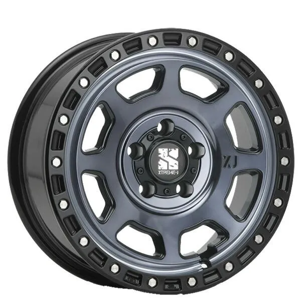 エムエルジェイ エクストリームJ XJ07 Gloss Blk. M. Indigo 16×7 +28 5/114.3 新品ホイール1本
