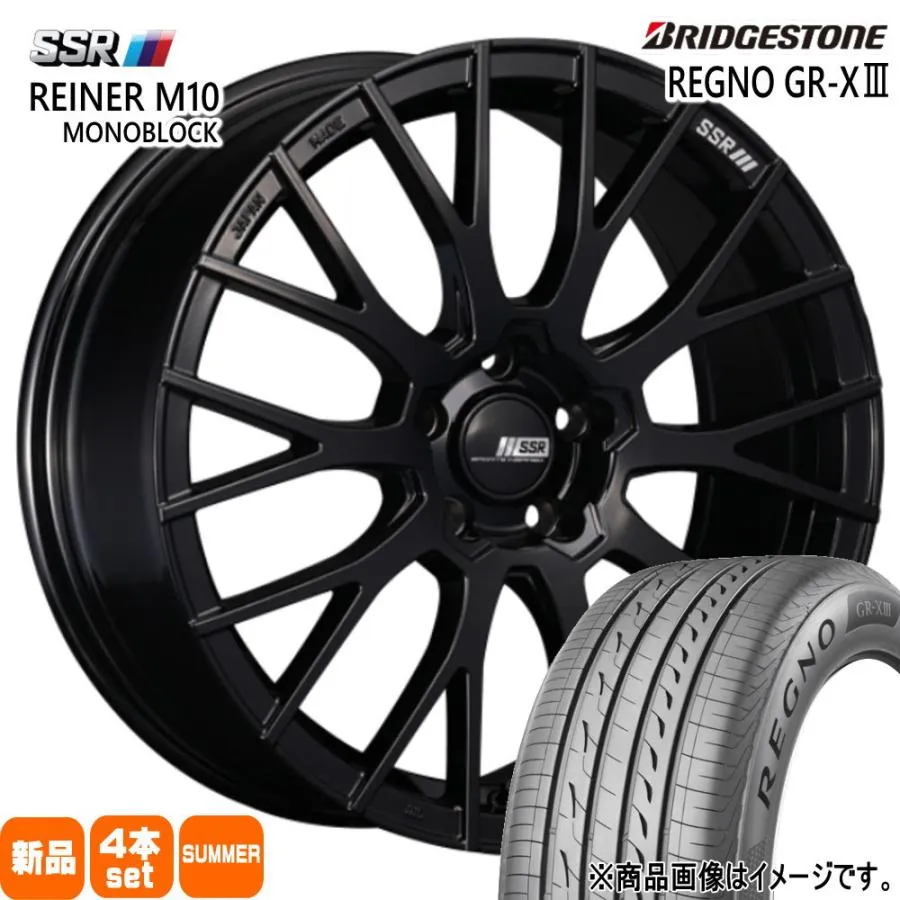 カムリ マークX  ブリヂストン 235/40R19 92W REGNO GR-X3 夏用 サマータイヤ REINER M10 MONOBLOCK 19インチ