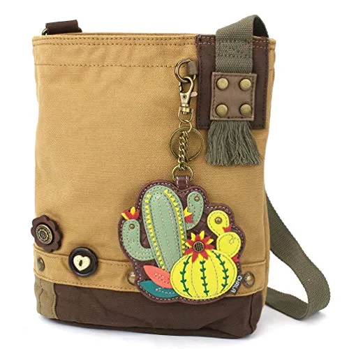 chala バッグ パッチ カバン かわいい CHALA Women Handbag Patch Crossbody - Cactus - Brownchala バッグ パッチ カバン かわいい