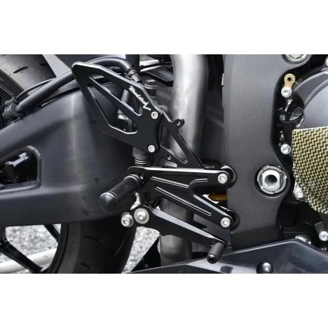 WOODSTOCK ウッドストック バックステップキット オプションオートシフター付車用 カラー：ALLブラック CBR600RR HONDA ホンダ バックステップ ステップ 足回り