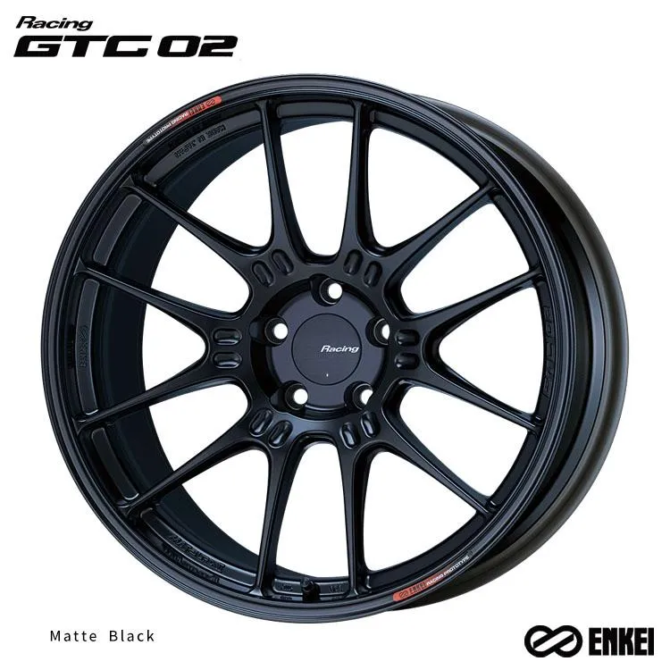 18インチ 5H114.3 10J 10J+25 5穴 ホイール 【1本単品 新品】 Matte Black Racing GTC 02 送料無料 エンケイ