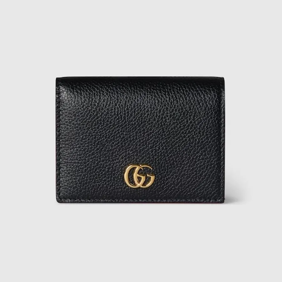 グッチ GUCCI レディース ダブルG バイカラー スモールウォレット 財布【ブラック＆レッド レザー 】【送料無料】【正規品】