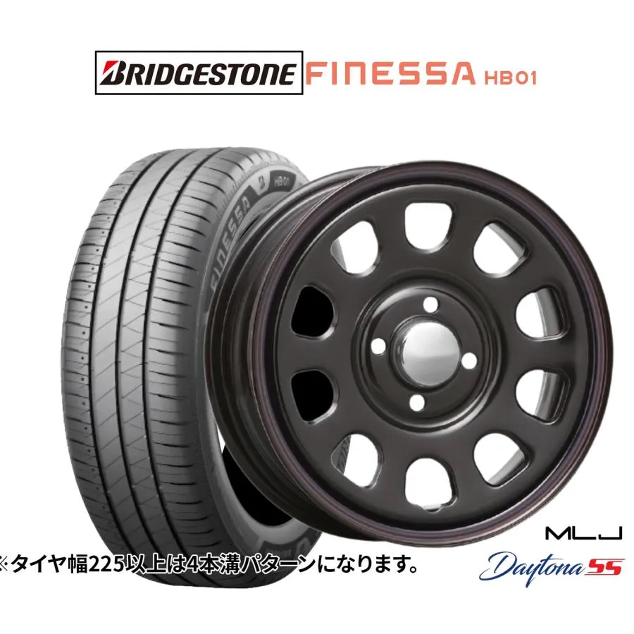 サマータイヤ ホイール4本セット MLJ デイトナ SS ブリヂストン FINESSA フィネッサ HB01 165/55R14