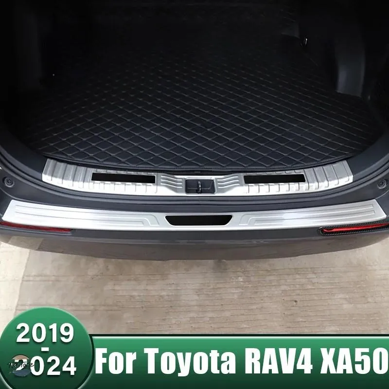 並行輸入品 rav4 トヨタ toyota カバー リアバンパー ガード ペダル カー フットプレート トランク ドアシル ハイブリッド xa50 2019-21 カスタムパーツ 部品