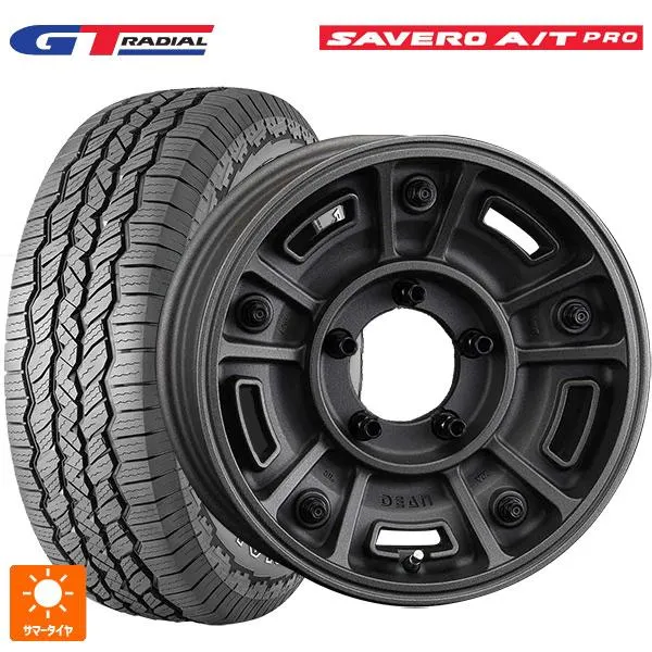 送料無料 サマータイヤホイールセット 225/75R16 104T WEB限定販売 GTラジアル サベロ AT プロ ホワイトレター クリムソン ディ