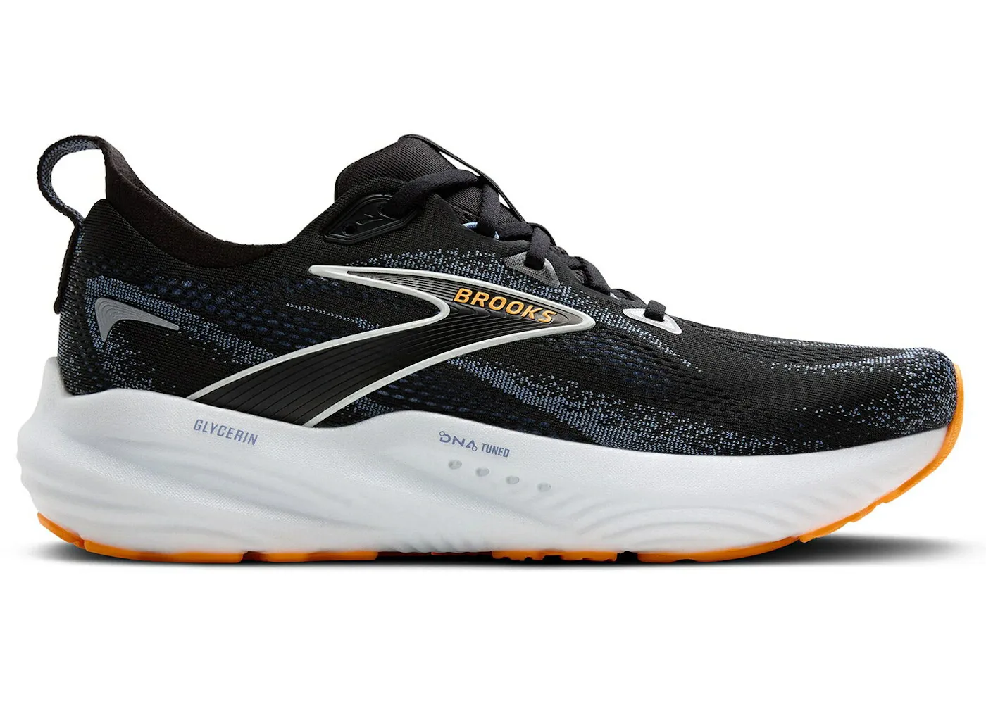 ブルックス 黒色 ブラック カントリー 青色 ブルー 橙 オレンジ スニーカー メンズ BROOKS GLYCERIN 22 BLACK COUNTRY BLUE ORANGE POP / BLACK COUNTRY BLUE ORANGE POP