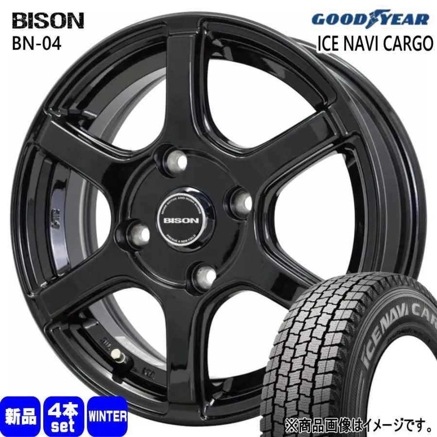 日産 NV200 バネット VNM20  グッドイヤー 175/80R14 99/98N LT ICE NAVI CARGO 冬用 スタッドレスタイヤ BISON BN04