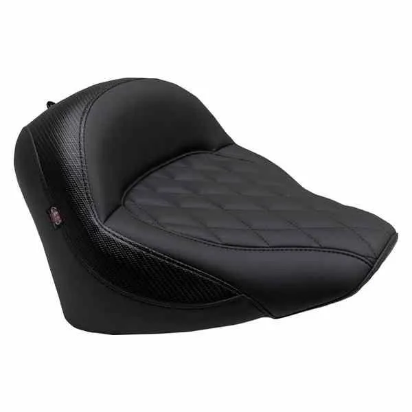 【並行輸入品】 マスタング ソロ ツーリングシート - ドライバーバックレストなし - ブラック - ダイヤモンドステッチ - Chief 22-23 88203 08102383  #DRAG