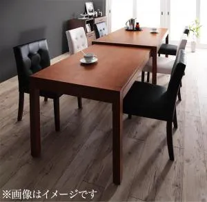 ダイニングテーブル モダンデザイン スライド伸縮テーブル ダイニングシリーズ ダイニングテーブル単品 W135-235 組立設置付