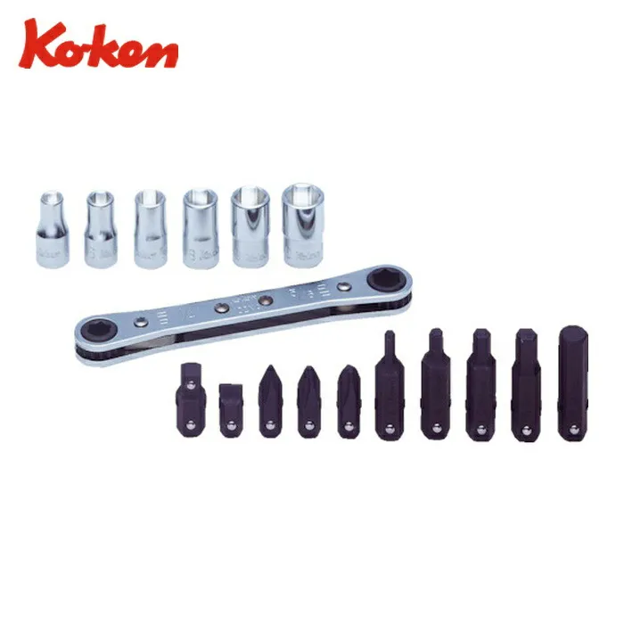 山下工業研究所 Ko-ken R810D ラチェットスパナセット17ヶ組 (1S)