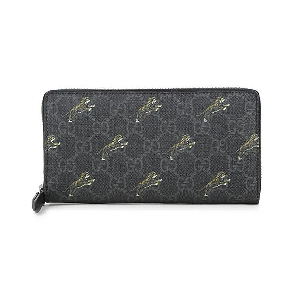 並行輸入 グッチ 長財布(ラウンドファスナー) GUCCI GGスプリーム 575135 G2BAN 1087メンズ アウトレット ブラック 黒 爆買