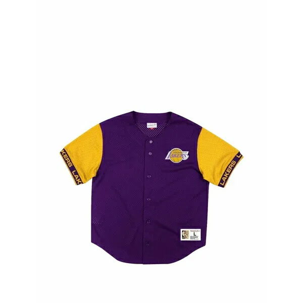 ミッチェル\u0026ネス メンズ シャツ トップス Los angeles lakers shirt Purple