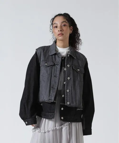 デニムジャケット gジャン AULA AILA/アウラアイラ/4WAY DENIM JACKET レディース