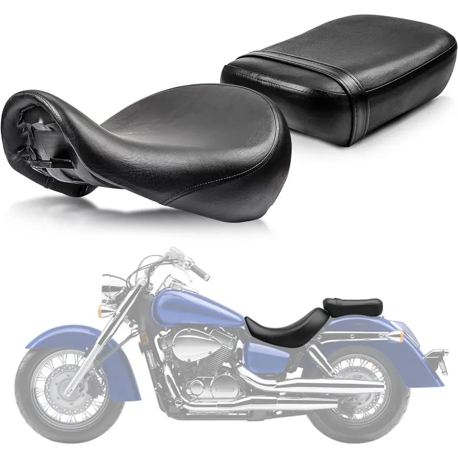 【並行輸入品】バイクシート フロントシート+リアシート ベース付き ソフトPUレザー/合成皮革製 適合車種 Shadow Aero VT750C 20