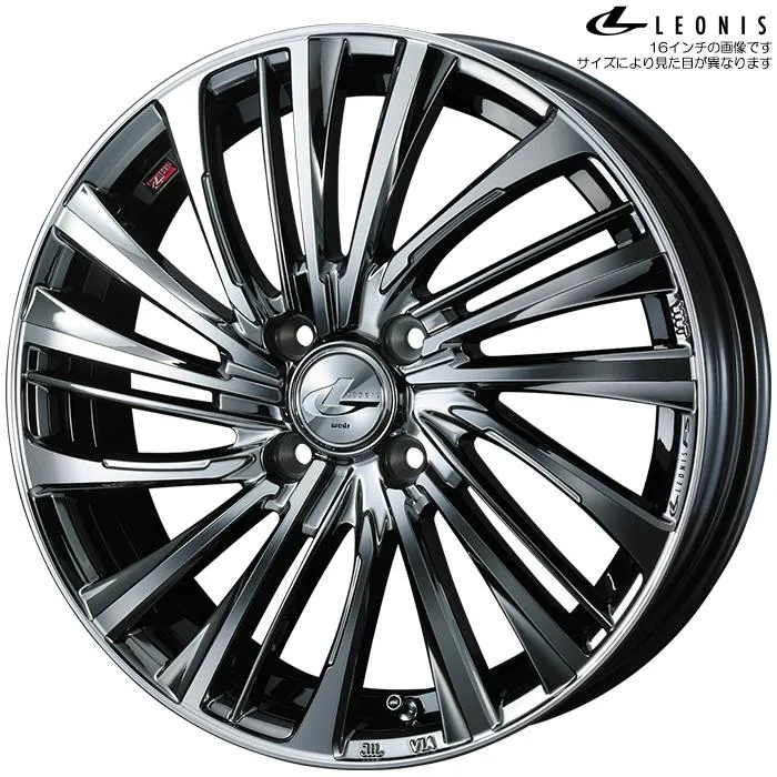 WEDS レオニス FS BMCMC 4本 17×6.5J+42 4H 100 φ65 ウェッズ LEONIS FS ブラックメタルコート/ミラーカット 39971