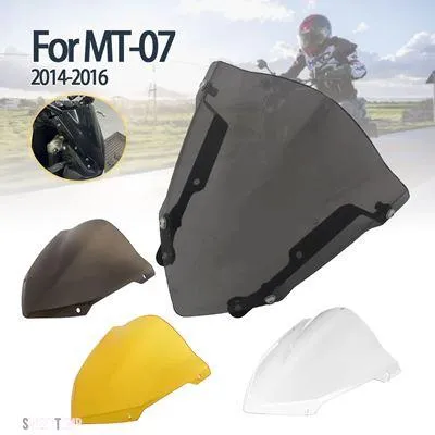 互換品 ヤマハ MT07 MT 07 MT-07 FZ07 FZ-07 2014年-2017年用ウィンドスクリーン ウィンドディフレクター パラブレース スポーツフロントガラスアクセサ