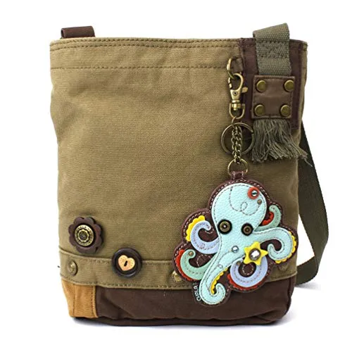 chala バッグ パッチ カバン かわいい CHALA Patch Crossbody - Octopus- Olivechala バッグ パッチ カバン かわいい
