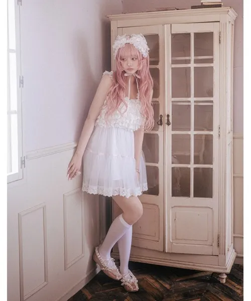 ワンピース lacy tulle camisole onepiece