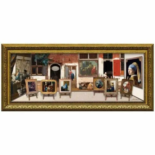 オマージュアート Mサイズ 白石 創多 名画 ユーパワー フェルメールのハウスミュージアム インテリア