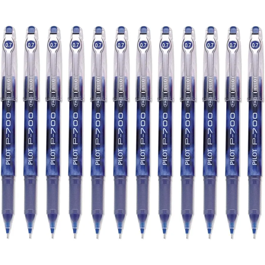 【並行輸入品】パイロット P-700 精密ゲルインクローラーボールスティックペン ブルーインク 7mm 1ダース