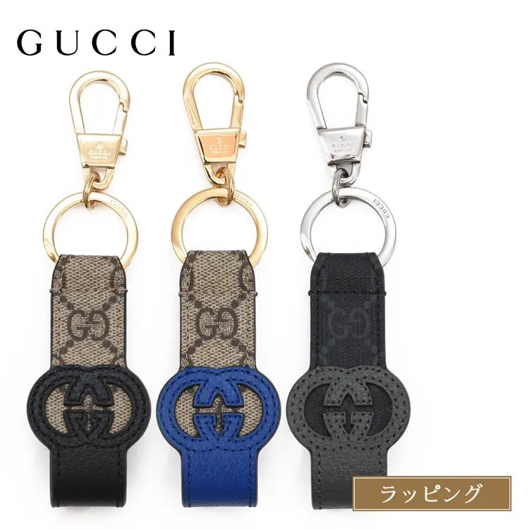 [在庫処分] GUCCI グッチ キーリング インターロッキングG キーホルダー おしゃれ 男性 女性 メンズ 701432 K9GSG ギフト プレゼント 父の日