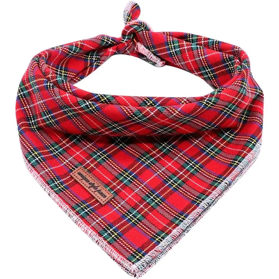 【並行輸入品】 Unique style paws Dog Bandana  1PC Washable Square Christmas Dog Sc
