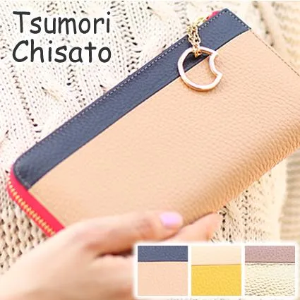 ツモリチサト 財布 長財布 tsumori chisato CARRY シュリンクコンビ レディース ベージュ イエロー 57662