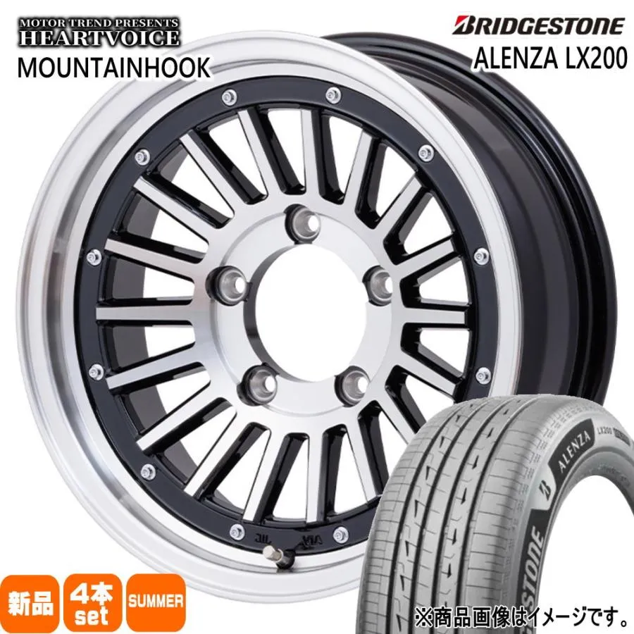 JB64 JB23 ジムニー 専用  ブリヂストン 175/80R16 91S ALENZA LX200 夏用 サマータイヤ MOUNTAINHOOK