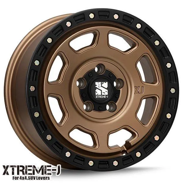 デリカD5等 MLJ エクストリームJ XJ07 マットブロンズ/ブラックリム 16インチ 7.0J 5H114.3 +28 アルミホイール単品 1本 4本以上送料無料