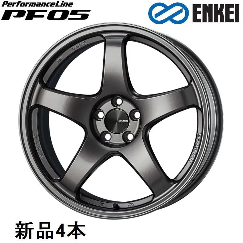 エンケイ パフォーマンスライン PF05 19インチ 19x7.5J +48 PCD114.3 5穴 Dark Silver ホイール 4本 ENKEI