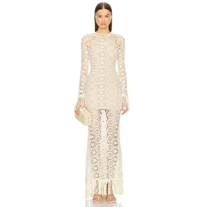Bronx And Banco 【 Maia Fringe Gown Women Cream 】 レディース クリーム