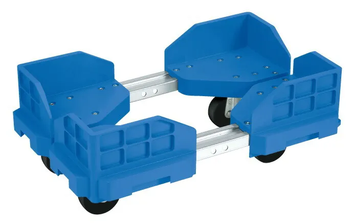 【先振込み送料無料】サカエ SAKAE / 伸縮式樹脂台車 ＳＣＲ－４４３０ＲＢ4台セット【代金引換対象外】【配送時間指定不可】【サカエの大型商品は車上渡しです】個人宅配送不可
