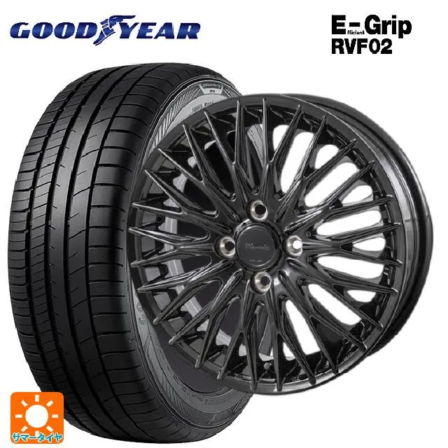 送料無料 サマータイヤホイールセット 165/60R15 77H グッドイヤー エフィシェントグリップ RVF02 ジャパン三陽 ワーウィック クライ